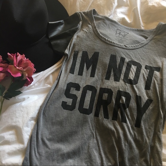 FRZ Tops - FRZ leather sleeved tee